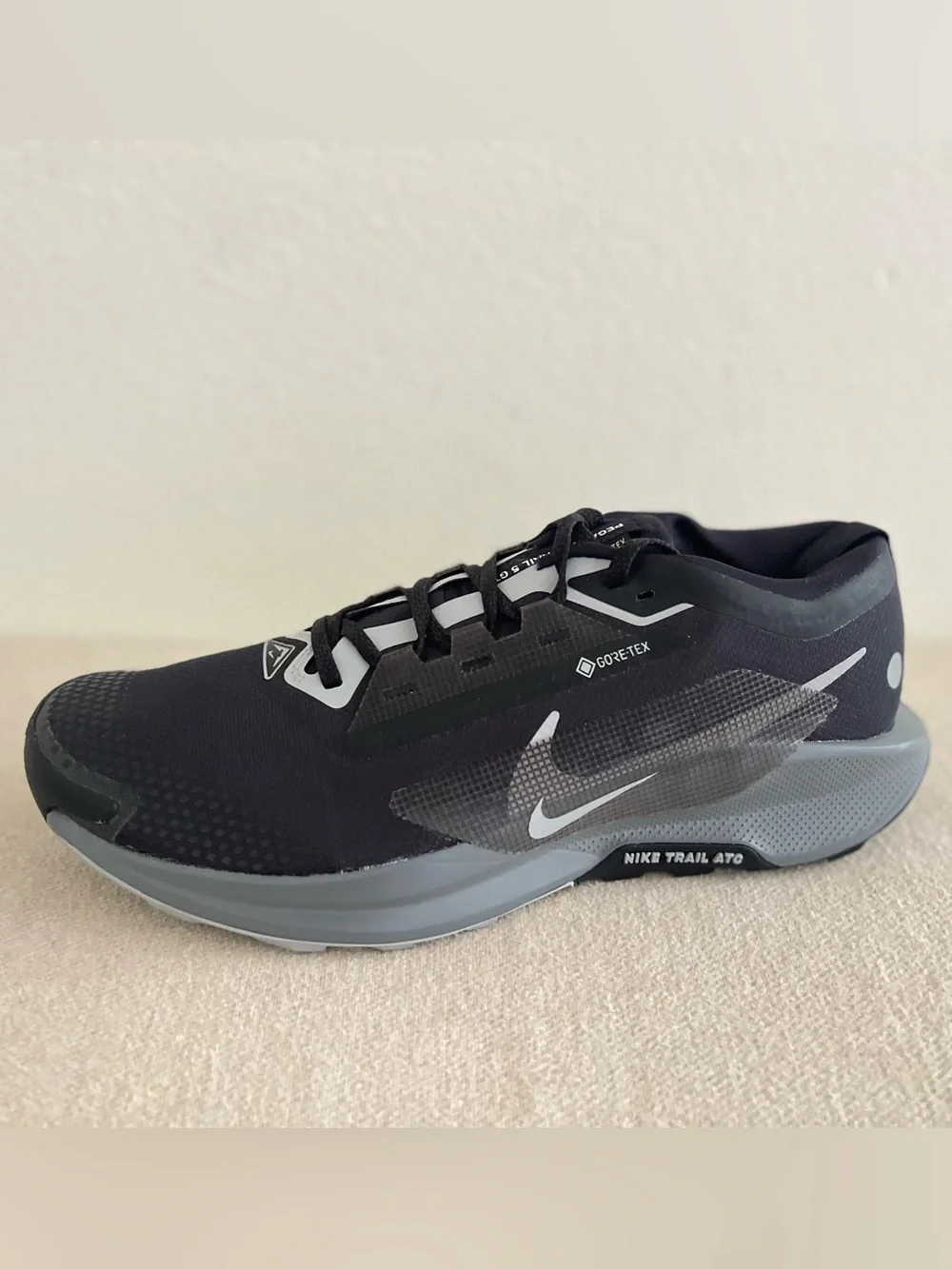 Size 11 - Nike Pegasus Trail 5 Gore-Tex GTX Black Wolf Grey FQ0908-001 Men’s NEW